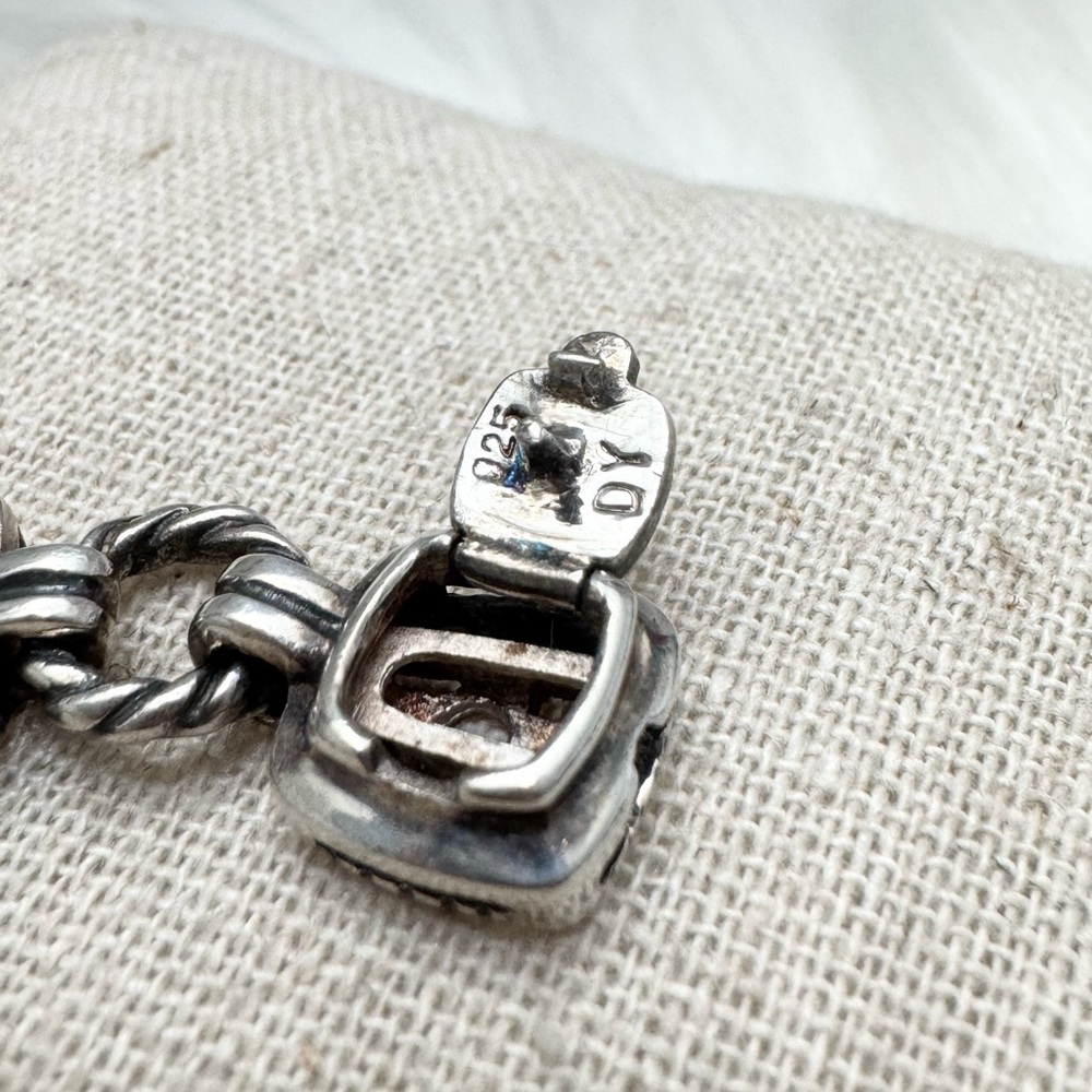 David Yurman .925 Blue Topaz Renaissance Chain Bracelet - Picture 6 of 8